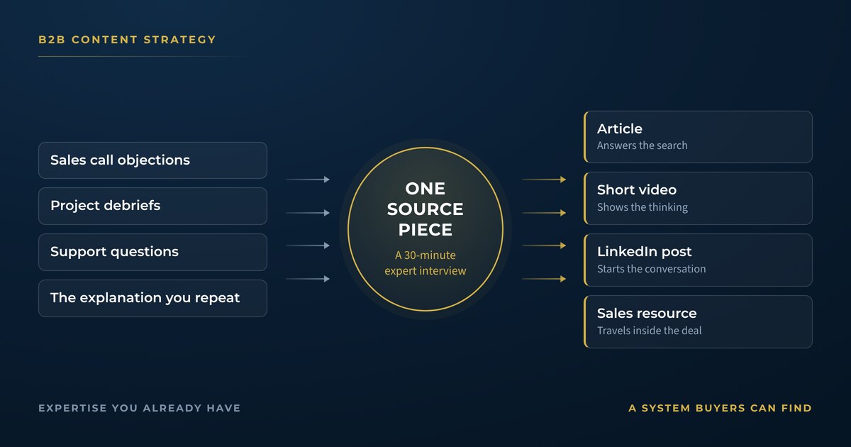 B2B Content Strategy: How to Turn Your Team’s Expertise Into a System People Trust