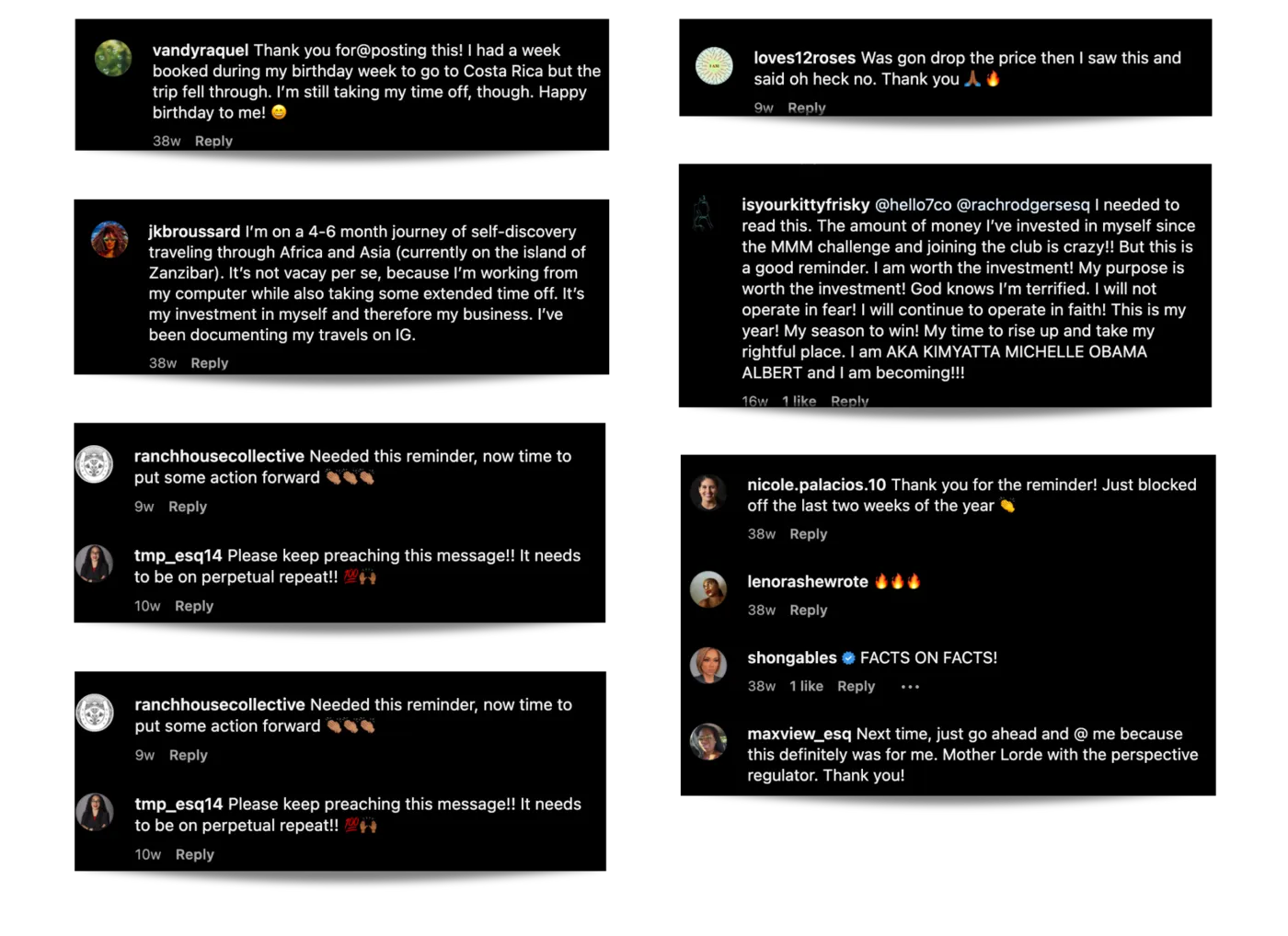 Audience comments on a Hello Seven Instagram post